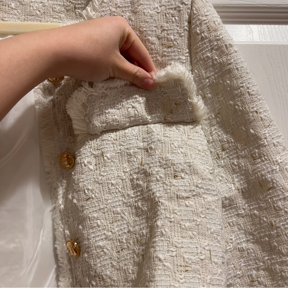 YesStyle White Tweed Jacket - Picture 7 of 8